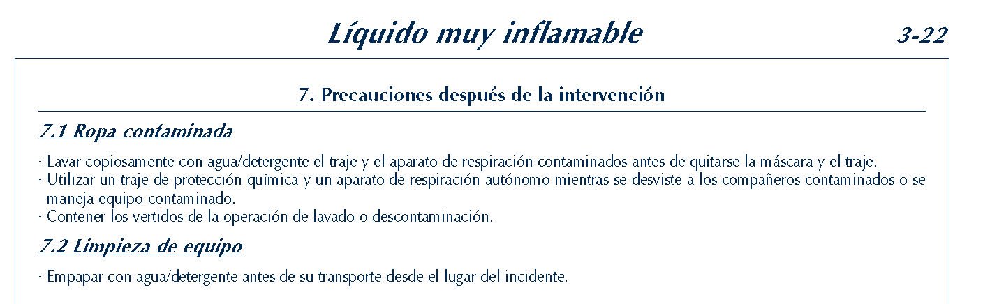 168 FICHA 3-22 LIQUIDO MUY INFLAMABLE FICHAS EMERGENCIA